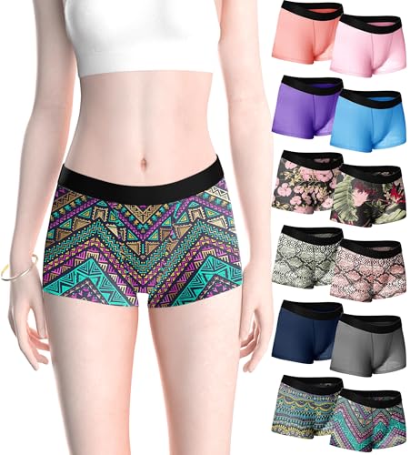 Image of Sexy Basics Women's Boy Short Boxer Briefs | Ultra Soft | Boyleg Trunks | Multi Pack Colors