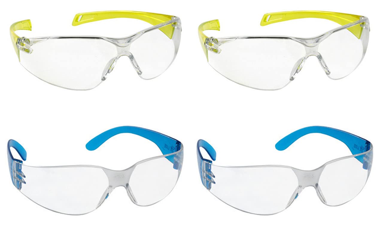 Vezual Stylish Scratch Ressistance Clear Eye Safety Goggles For Travelling, Wood Working, Power Tools, Laboratory (Combo Pack of 4) (B0BVC29P9D) Amazon Price History, Amazon Price Tracker