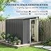 Outsunny Metall Gerätehaus 2,81m² mit Pultdach 154x206,5x181 cm Dunkelgrau