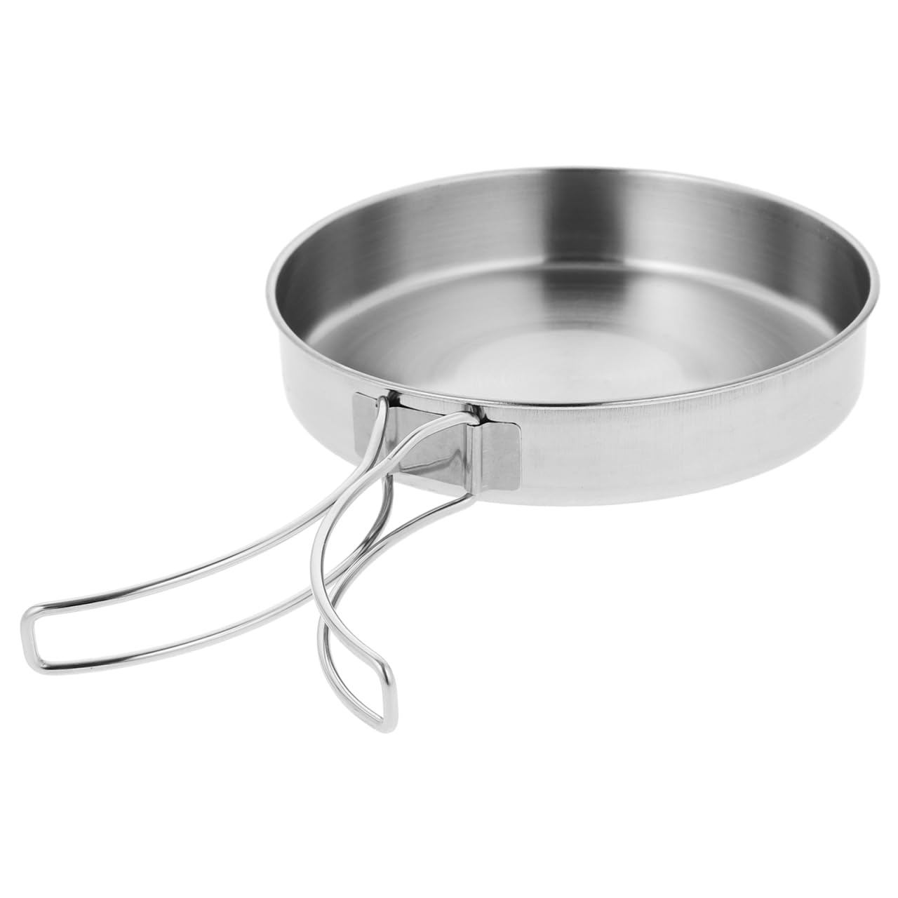 NUOBESTY Portable Frying Pan with Lid & Folding Handle Cooking Pan for Outdoor Cooking Camping Hiking and Picnic
