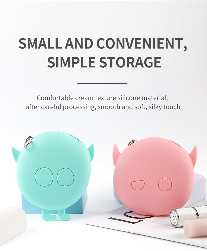 4 Pcs Silicone Monster Coin Purse for Children for Halloween All San't Day with Silicone Ties, Colorful Small Monster Change Purse for Kids(elf with legs)4