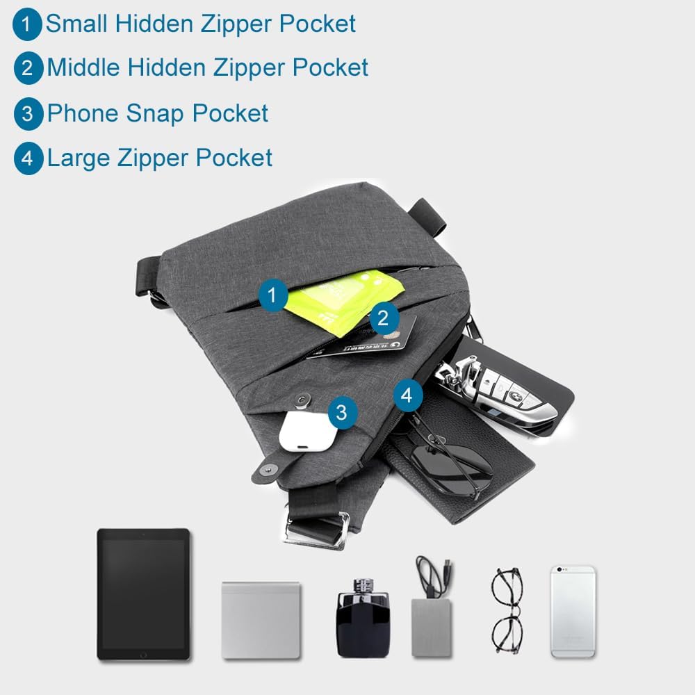 Torba przeciwkradzieżowa, wodoodporna torba na ramię, nylonowa torba przeciwwodna, torba na pierś, plecak unisex na zewnątrz, do podróży, na kemping, na wędrówki