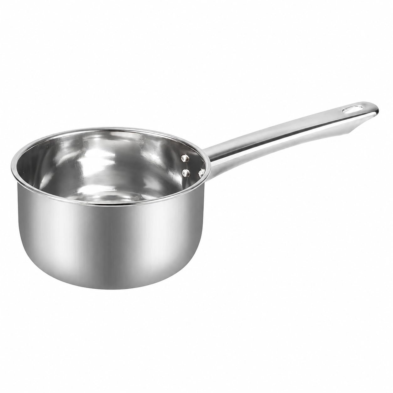Louche à soupe en acier inoxydable avec long manche pour laver les cheveux, la douche, le bain, la cuisine, la salle de bain, 18 cm