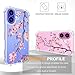 ENDIY Cases Compatible with iPhone 16 Plus Case for Women Cute Phone Case Clear Design, 16 Plus Case Transparent Cool Kawaii Protective,Sakura Branch Pink Peach Cherry Blossom
