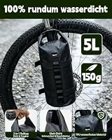 Gabeltasche Fahrrad 5L, Halterung & Metallbügel, Verstärkt & Standfest – Ansicht 3