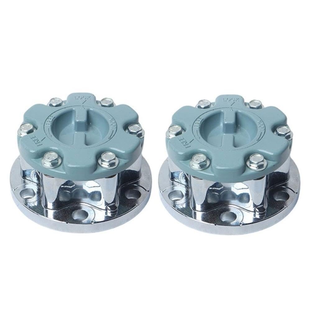 Zxurbqqqz Onecolor Manual Lock Hub Assembly 28 Teeth Aluminum 2 Pack Compatible With Mitsubishi Pajero Montero L200 L300 Mb886389