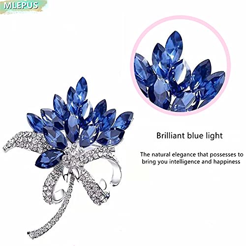 Image of Lavender flower brooch crystal rhinestone tulip brooch elegant accessories jewelry women brooches and pins fashion jewelry wedding flowers lapel pin