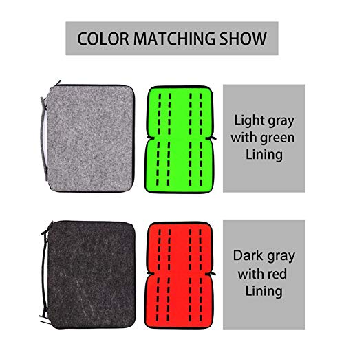 Romacci Relógio de feltro para 40 slots e organizador de pulseiras com zíper portátil para caixa de