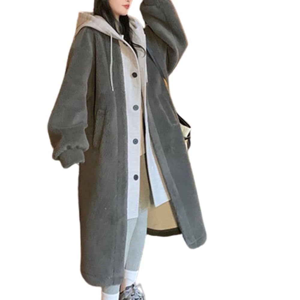 Amazon | [Arklove] レイヤードボアコート フェイクレイヤードの