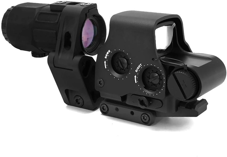 G45 5X lupa i Gen2 558 Combo z mocowaniem FTC i Red Dot Riser – wysokość linii środkowej 5,7 cm, ulepszone 558: szkło High-Trans, funkcja NV, przezroczyste w mocnym świetle, szybkie odłączanie, pasuje