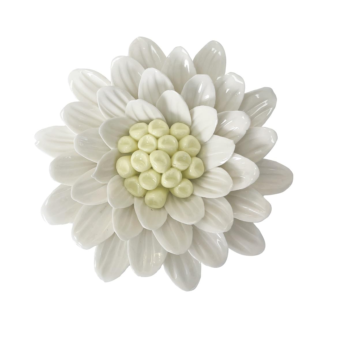 AMERRY Marguerite, 4.72" Ceramic Flower Wall Art, Artificial Flower Wall Sculpture，Handcrafted 3D Hanging Porcelain Flowers,3D Wall Hanging Decor,Porcelain Flower Wall Décor for Home (White)