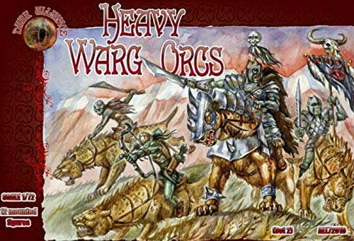 Lote figuras Light y Heavy Warg Orcs escala 1/72 miniatura 2