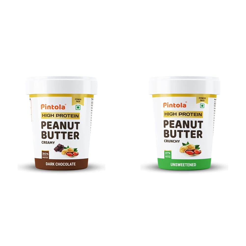 Pintola HIGH Protein Peanut Butter (Dark Chocolate) (Creamy, 1kg) 30