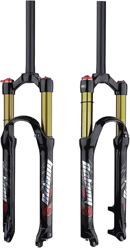 Miniatura 10 de BOLANY Horquilla de suspensión neumática de bicicleta de 2627.529 pulgadas, 4.724in, ajuste de rebote de viaje 18 tubo rectocónico manualbloqueo