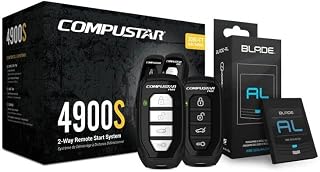 Compustar CS4900-S 4-Button 2-Way 3000' Remote Start System Bundled with + BLADEAL Bypass Module (Renewed)