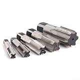 Tap Pipe Thread Cutting Tool Set, Tapered for BSP Thread Tap for G1/8, G1/4, G3/8, G1/2, G3/4, G1 Sizes, Bearing Steel, Rust-Resistant, for Hand Drill or Tapping Machine(G3/4)