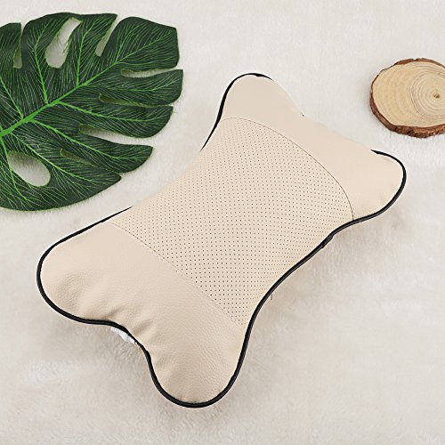 Almohada de Reposacabezas para Auto ZJchao Beige miniatura 3