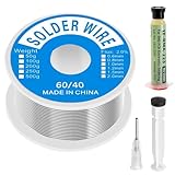 Lötzinn Bleihaltig 100g mit Flussmittel 0,8mm Hochrein Lötdraht mit Kolophonium Kern Niedrigschmelzendes Lötzinn Soldering Wire für Elektronik, Reparatur, DIY & Hobby