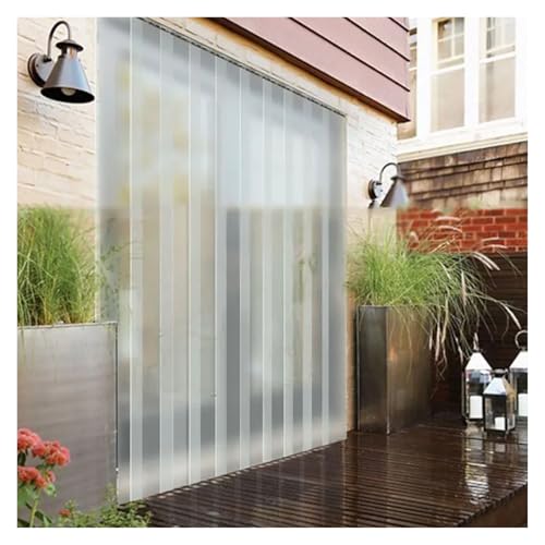 Rideau plastique industriel PVC givré pour porte de garage