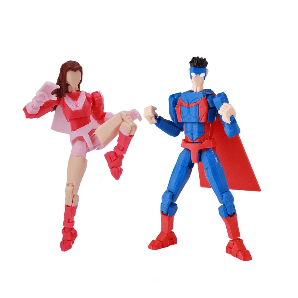 Jiumaocleu 2PCS Mark Grayson and Atom Eve Articulated Action Figure 3D Printed Multi-Jointed Figures Collectible Figurine Decorations Gifts for Fans 13.5cm