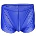 YiZYiF Men's Mesh Boxer Briefs Underwear Transparent Shorts Blue X-Large