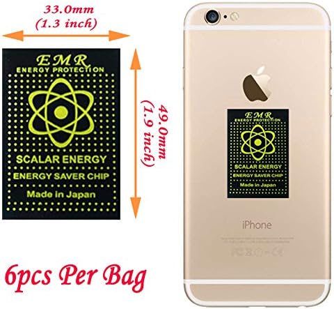 HFHM EMF Protection Anti Radiation Shield EMF Absorption from Cellphone, WiFi, Laptop-Slim Sticker(6pcs)