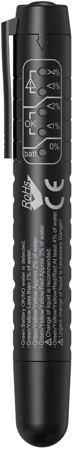 Brake Fluid Tester with 5 LED Indicator Brake Liquid Testing Pen Automotive Brake Diagnostic Testing Tool Calibrated For DOT4