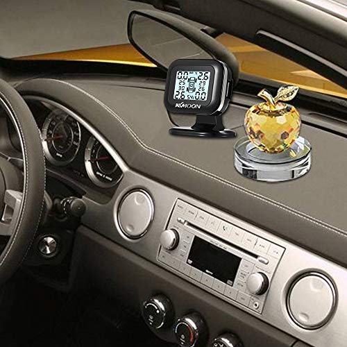 KKmoon TPMS Sistema de monitoramento de pressão de pneu de reposição, visor LCD universal sem fio em
