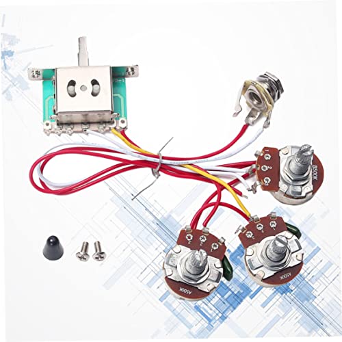 Vaguelly 1 Conjunto Arnês De Guitarra Pré-cabeado Fiação De Guitarra Fiação Da Guitarra Kit De Fiaçã