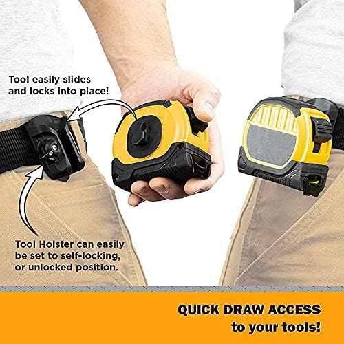 Spider Tool Holster - Tape Measure Set - Securely hold and quick access to your tape measure, bit box, and more flat surfaced tools!