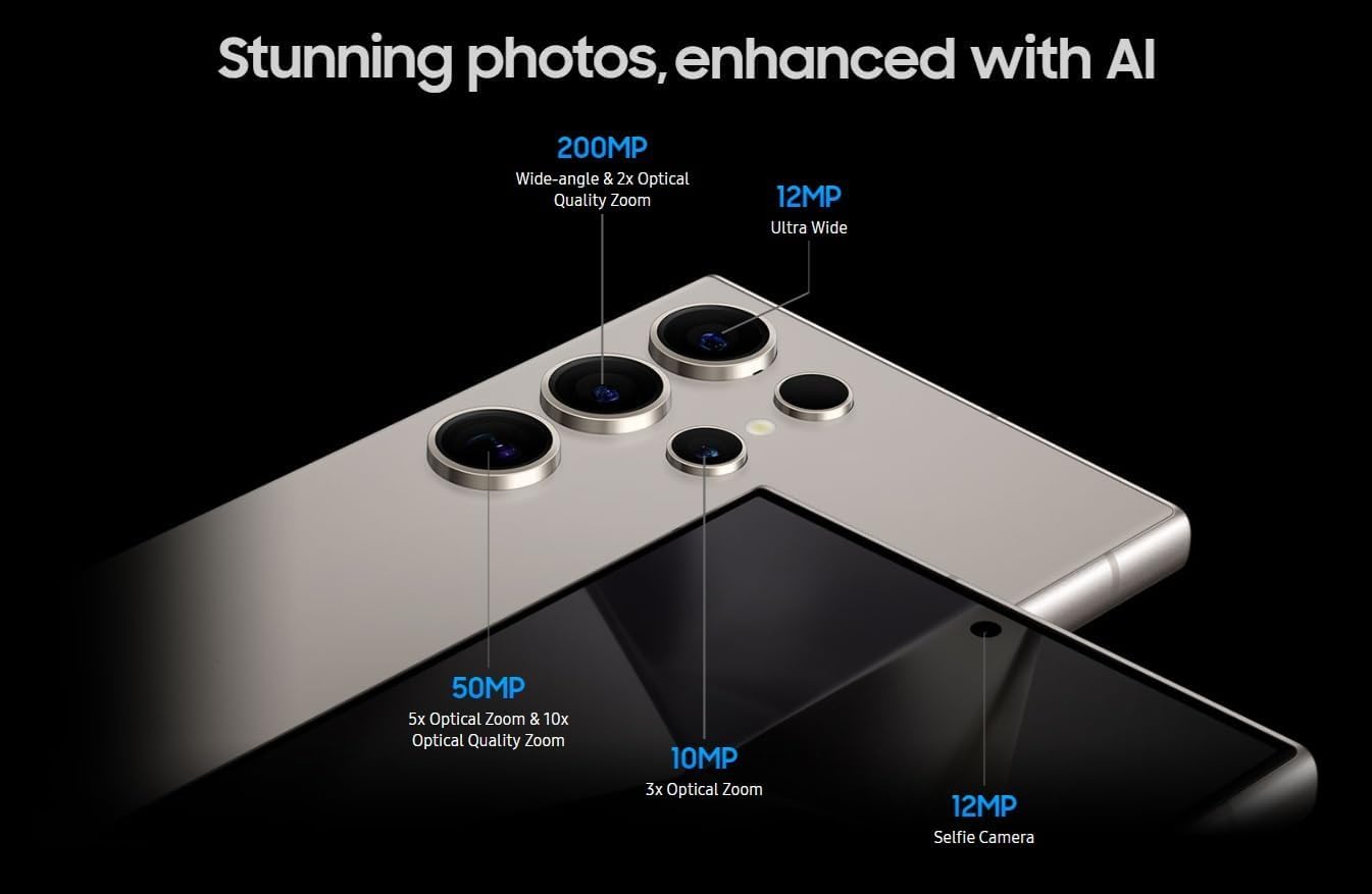 Samsung Galaxy S24 Ultra 5G, US Version, 256GB, Titanium Black - AT&T (Renewed)