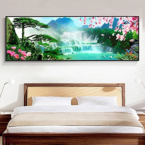 Peinture Diamant 5D DIY ruisseau de montagne 70x140 cm avec strass complets