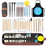 TWBEST Herramientas de escultura,37pcs Herramientas de Arcilla, herramientas de modelado,Herramientas Arcilla para arcilla,cerámica,obras de arte y manualidades navideñas