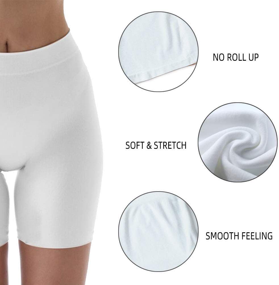 MELERIO Women's Slip Shorts, Comfortable Boyshorts Panties, Anti-chafing Spandex Shorts for Under Dress - Image 4