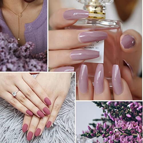 UV Nagellack Gel Nagelgel Set 8pcs Gellack Violett Glitter Shellac Gellack mit Base Coat & Top Coat für Nail Art Salon… – Bild 8
