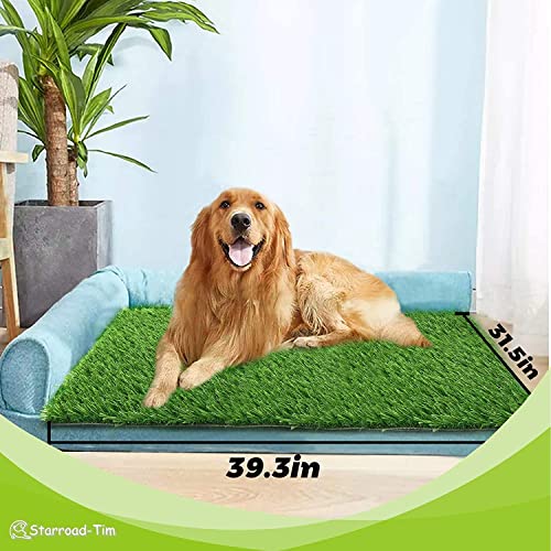STARROAD-TIM 80 * 100 cm Hundetoiletten Kunstrasen Outdoor Hundeklo für Zuhause Hundetoilette Wohnung Hundetoilette Balkon Wiederverwendbare Trainingsunterlagen für Hunde Rasen Dekoratio