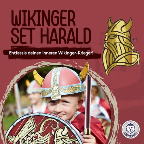 Liontouch - Wikinger Spielzeugschwert, Schild & -axt | Für Jungen von 3-8 Jahren | Chief Haralds mittelalterliches Set für kleine Krieger Rollenspiele | Sichere Schaumstoff Zubehör für Kostüme