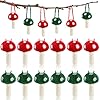 Tatuo 12 pcs felt mushroom ornaments christmas mushroom hanging ornaments small mushroom ornament diy arts crafts supplies mushroom decor for xmas wedding holiday decoration red and green  urban country home decor