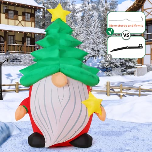 Aufblasbarer Weihnachtswichtel mit Baum – 150 cm – Bild 5