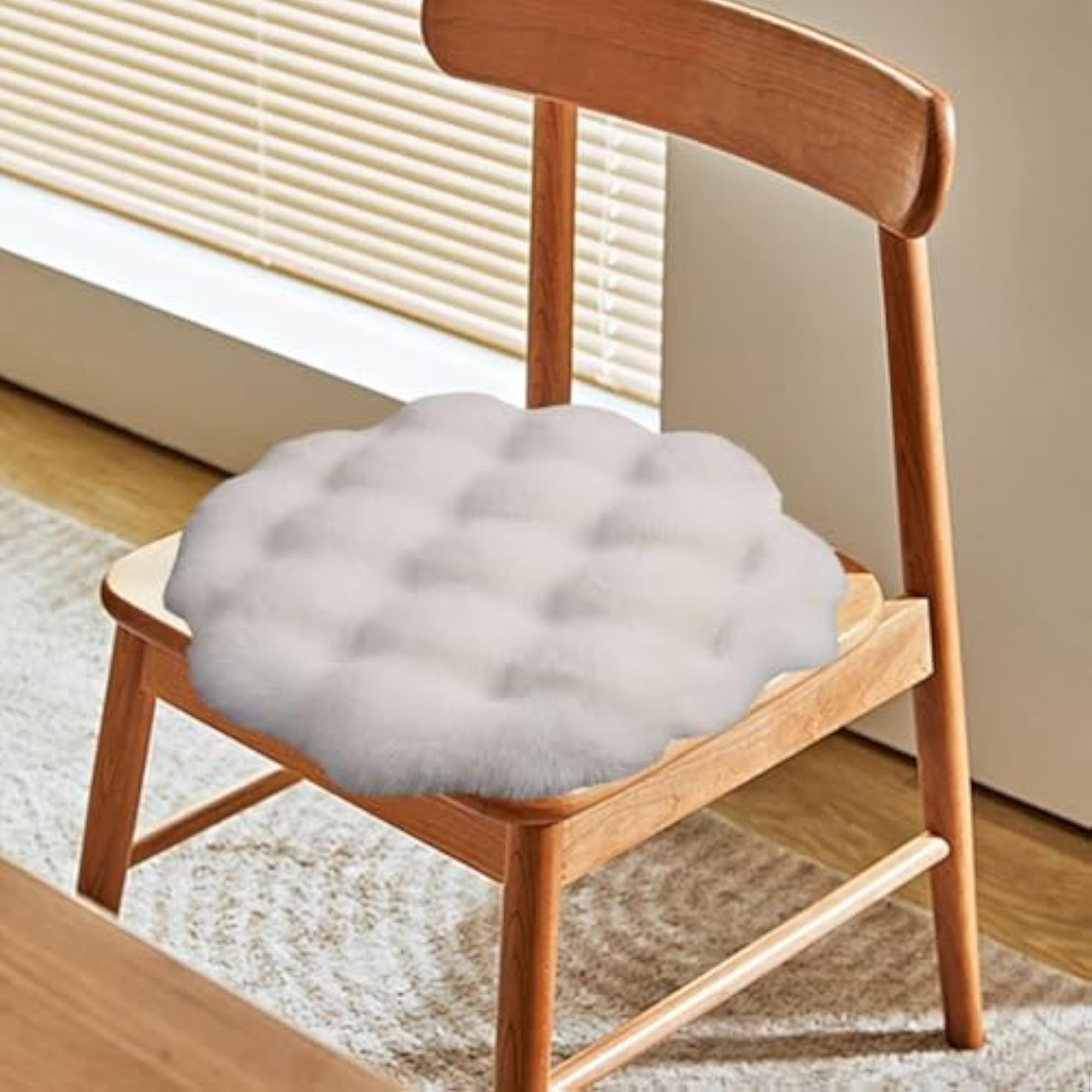 Washable Anti-Slip Plush Chair Seat Pad