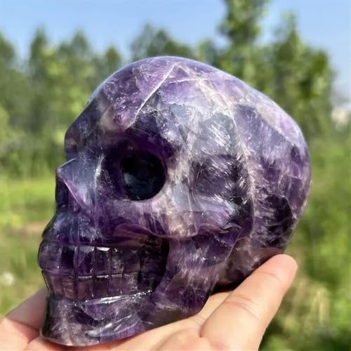 Améthyste crâne quartz violet 1kg, pierre de lithothérapie et collection minéraux