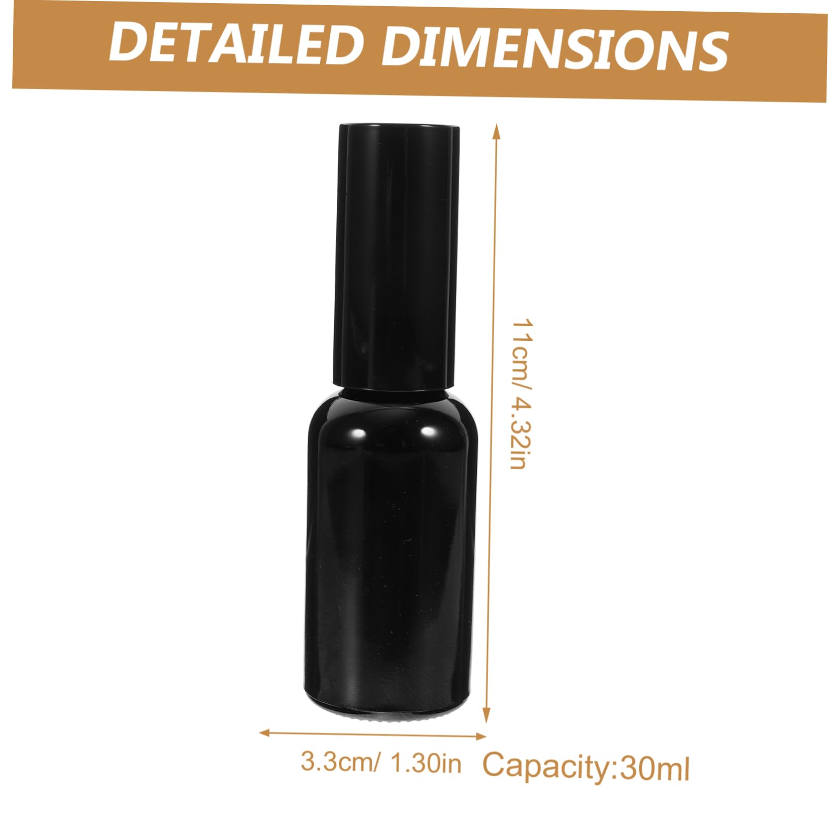 12 Stück Glas Sprühflasche 30ml Schwarz, Befüllbar, Luftdicht