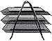 Greenco 3-Tier Mesh Letter Tray Desk Organizer - Document, Paper Holder for Office - Black