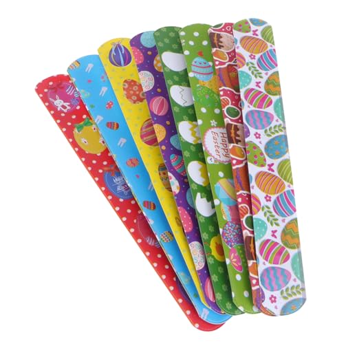 Bracelets Slap de Pâques multicolores en lot de 100 pièces pour accessoire fête enfant