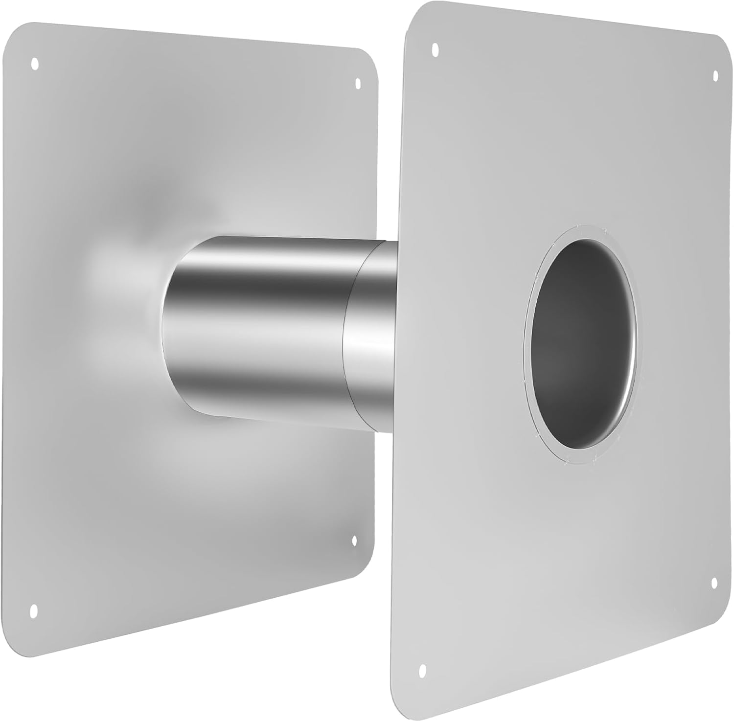 3.15'' Stainless Steel Vent Wall Thimble for Gas Tankless Water Heater, Double Wall Thimble Pipe Ventilation Design, Retractable Length from 4.7" to 7.8"