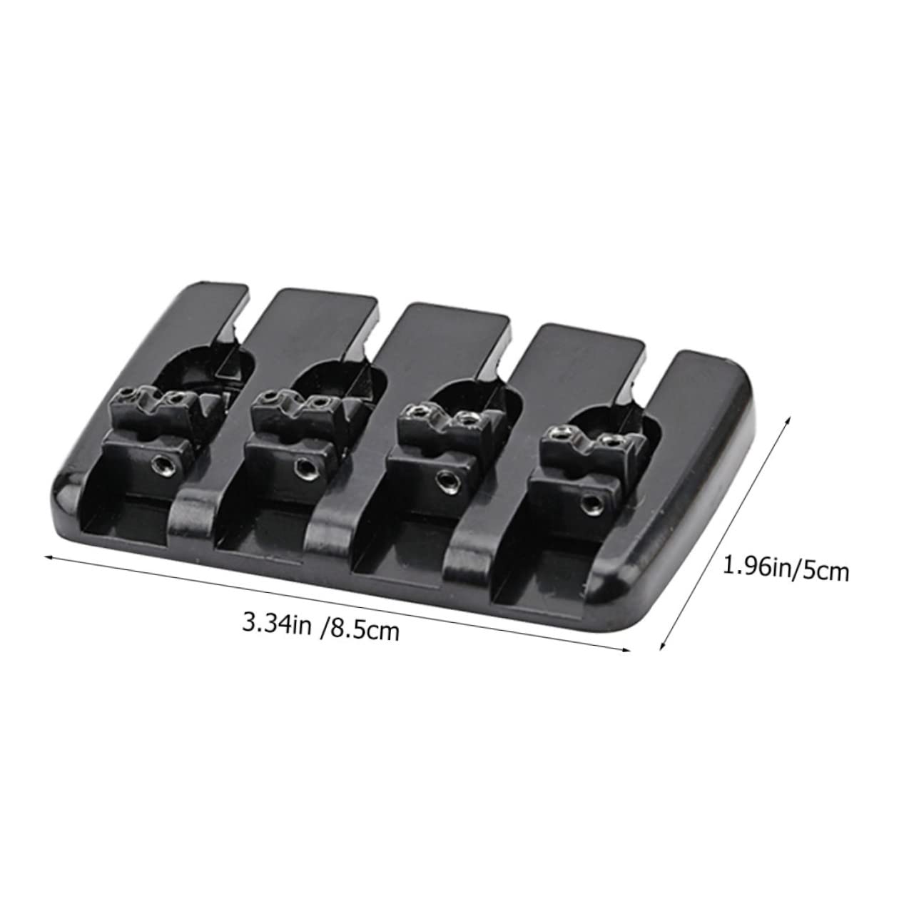 NULYLU Bass Guitar Metal Bridge Saddle Set Bridge Saddles Locking String System