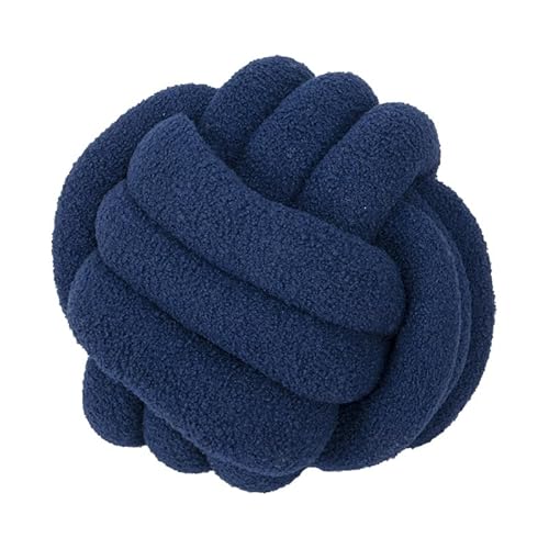Homesally Knot Pillow Plush Pillow Knot Pillow Head Pillow Decorative Pillow Knotted Pillow Decorative Pillow Knot Pillow Knot Pillow Knot Ball, Plush Pillow Soft, Knot Ball Pillow,Navy Blue,22cm