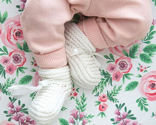 Bassinet Sheets For Baby Girl | Universal Size Fitted Sheet For Bassinet For Baby & Mattress Pad | Ultra-Soft Cotton Fabric 2-Pack Set | Nursery Bedding Mattress Cover & Changing Pad Cover #TOP2