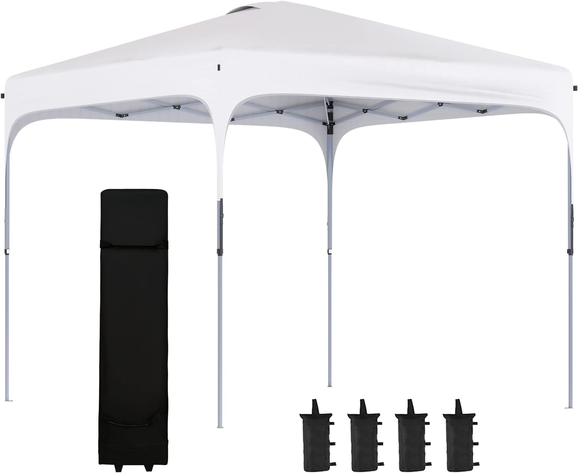 10x10ft Pop Up Canopy Tent - Instant Portable Shelter With UPF 50+, Waterproof, Includes Sand Bags & Stakes