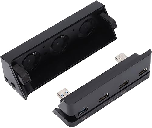 Miniatura 8 de Kafuty-1 Kit combinado de ventilador de refrigeración y concentrador USB para sistema de consola PS4 Slim, adaptador divisor USB 3.0 de 4 puertos,